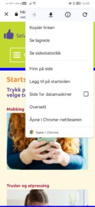 Skjermklipp fra mobiltelefon.